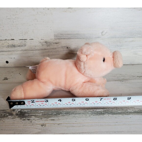 Aurora World Percy Pig Piglet Stuffed Animal 8" Mini Flopsie Beanie Plush NICE! - Picture 6 of 6